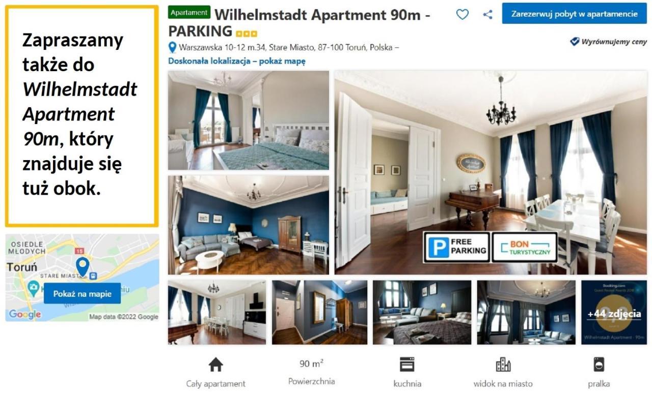 Wilhelmstadt Apartment 60M - Parking Stary Toruń Kültér fotó